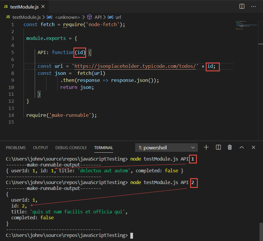 JavaScript Testing in VS Code and 
