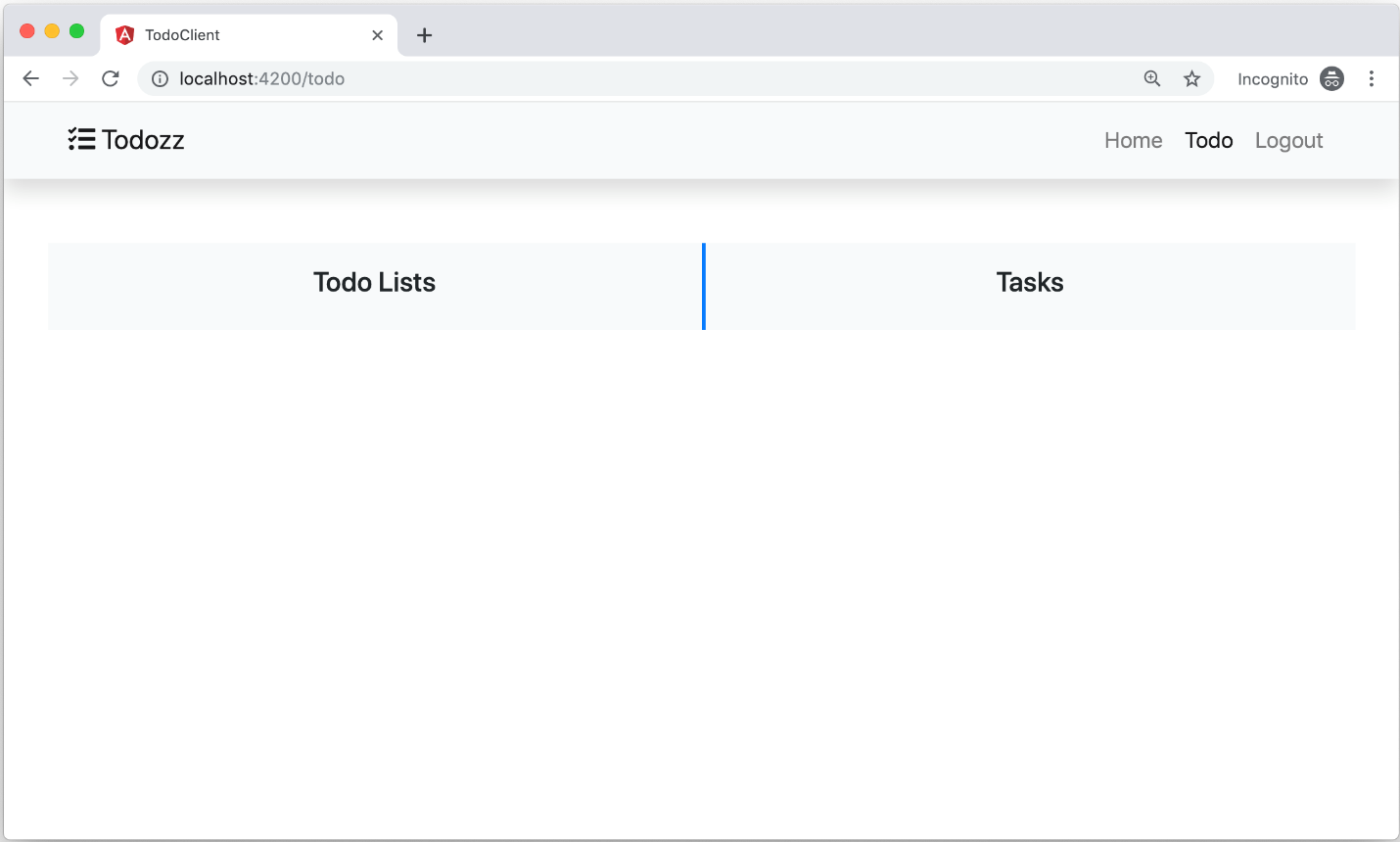Figure 6: Todo Home page