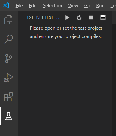 Figure 13: VS Code and the Test Extension need to know where to find the test projects.