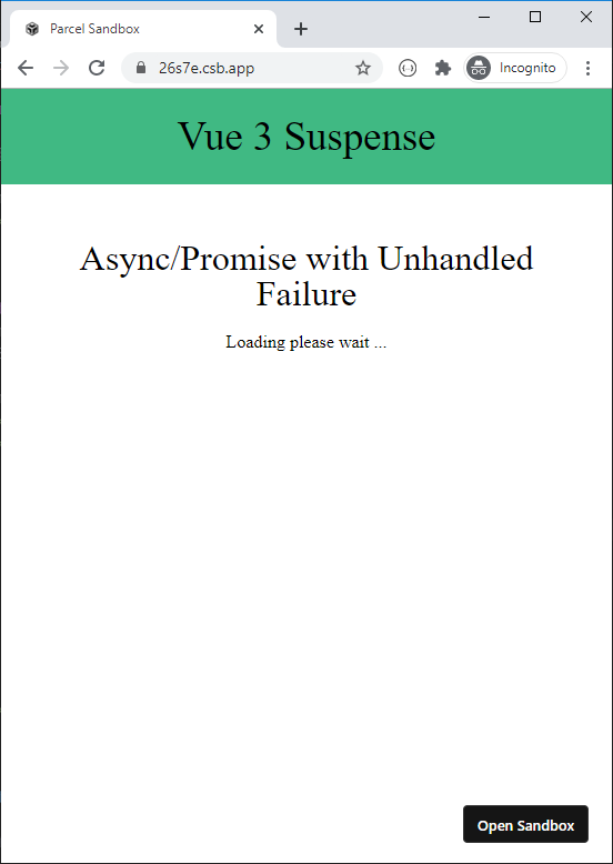 Figure 2: Async/Promise Unhandled Failure