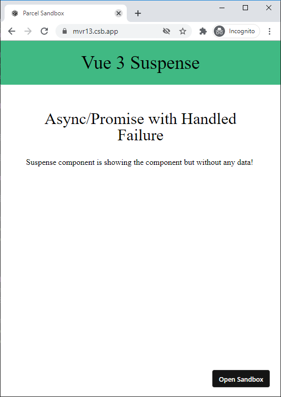 Figure 3: Async/Promise with Handled Failure