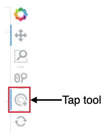 Figure 24: Locating the Tap tool in the toolbar