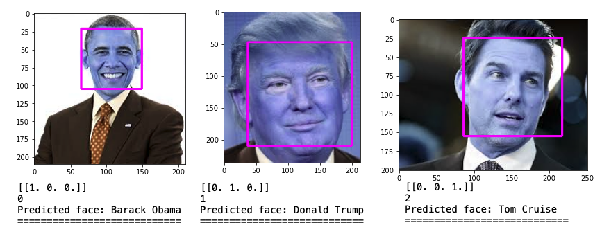 Figure 13: Results of the prediction using VGGFace16