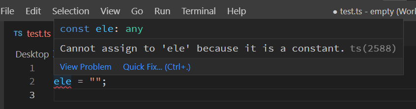 Figure 1: Error checking in Visual Studio code