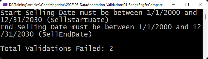 Figure 7: The [Range] attribute can be used with DateTime values as well as numeric values