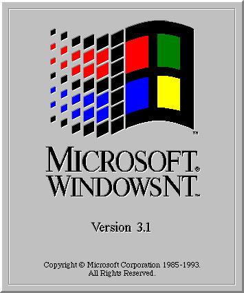 Figure 4: The Windows NT 3.1 start screen