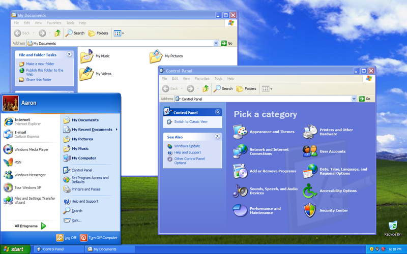 Figure 1: A typical Windows XP screen shot